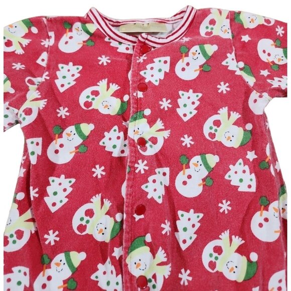 Nursery Rhyme Christmas Sleeper Snowman Snowflake 2010 Belk 3-6 months Holiday - Picture 2 of 5